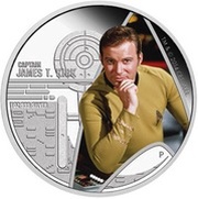 1 Dollar - Elizabeth II Captain James T. Kirk, Tuvalu, 2015 reverse image