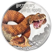 1 Dollar - Elizabeth II Death Adder, Tuvalu, 2016 reverse image