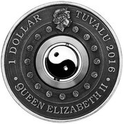 1 Dollar - Elizabeth II Yin Yang Rotating Charm obverse image