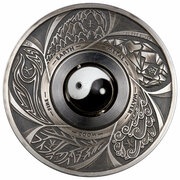 1 Dollar - Elizabeth II Yin Yang Rotating Charm, Tuvalu, 2016 reverse image