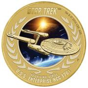 1 Dollar - Elizabeth II USS Enterprise NCC-1701, Tuvalu, 2016 reverse image