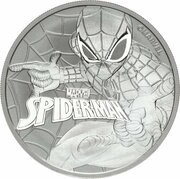 1 Dollar - Elizabeth II Spider-man, Tuvalu, 2017 reverse image