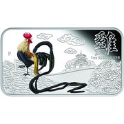 1 Dollar - Elizabeth II Year of the Rooster, Tuvalu, 2017 reverse image