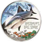 1 Dollar - Elizabeth II Bull Shark, Tuvalu, 2017 reverse image