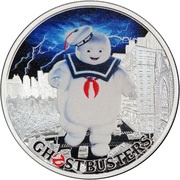 1 Dollar - Elizabeth II Stay-Puft, Tuvalu, 2017 reverse image