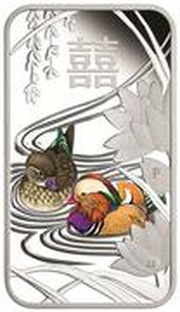 1 Dollar - Elizabeth II Chinese Wedding Bar, Tuvalu, 2018 reverse image