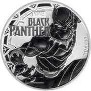 1 Dollar - Elizabeth II Black Panther, Tuvalu, 2018 reverse image