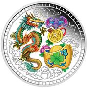 1 Dollar - Elizabeth II Dragon Fu, Tuvalu, 2018 reverse image