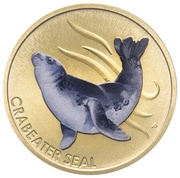 1 Dollar - Elizabeth II Crabeater Seal, Tuvalu, 2018 reverse image