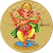 1 Dollar - Elizabeth II Diwali, Tuvalu, 2018 reverse image