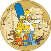 1 Dollar - Elizabeth II The Simpson Family, Tuvalu, 2019 reverse image