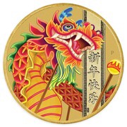 1 Dollar - Elizabeth II Chinese New Year, Tuvalu, 2019 reverse image