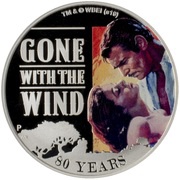 1 Dollar - Elizabeth II Gone With The Wind, Tuvalu, 2019 reverse image