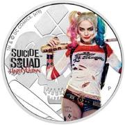 1 Dollar - Elizabeth II Harley Quinn, Tuvalu, 2019 reverse image