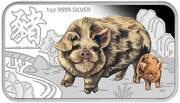 1 Dollar - Elizabeth II Kunekune, Tuvalu, 2019 reverse image
