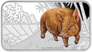 1 Dollar - Elizabeth II Tamworth pig, Tuvalu, 2019 reverse image