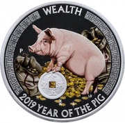 1 Dollar - Elizabeth II Wealth, Tuvalu, 2019 reverse image