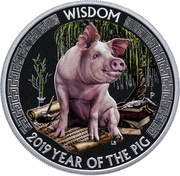 1 Dollar - Elizabeth II Wisdom, Tuvalu, 2019 reverse image