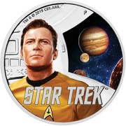 1 Dollar - Elizabeth II Captain Kirk, Tuvalu, 2019 reverse image