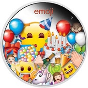 1 Dollar - Elizabeth II emoji™ Celebration, Tuvalu, 2020 reverse image