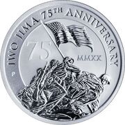 1 Dollar - Elizabeth II Iwo Jima, Tuvalu, 2020 reverse image