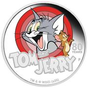 1 Dollar - Elizabeth II Tom and Jerry, Tuvalu, 2020 reverse image