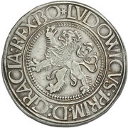 1 Guldengroschen/Joachimsthaler, Bohemia, 1523-1527 reverse image
