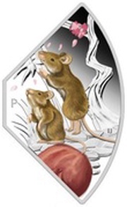 1 Dollar - Elizabeth II Year of the Mouse Quadrant: Right, Tuvalu, 2020 reverse image