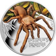 1 Dollar - Elizabeth II Tarantula, Tuvalu, 2020 reverse image