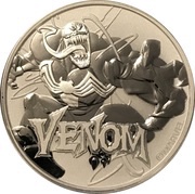 1 Dollar - Elizabeth II Venom, Tuvalu, 2020 reverse image