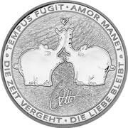 1 Dollar - Elizabeth II Kissing Ottifants, Tuvalu, 2020 reverse image