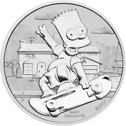 1 Dollar - Elizabeth II Bart Simpson, Tuvalu, 2020 reverse image