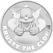 1 Dollar - Elizabeth II Krusty the Clown, Tuvalu, 2020 reverse image