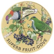 1 Dollar - Elizabeth II Superb Fruit-Dove reverse image