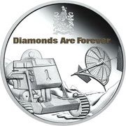 1 Dollar - Elizabeth II Diamonds are Forever, Tuvalu, 2021 reverse image