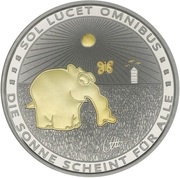 1 Dollar - Elizabeth II Ottifant; gilded, Tuvalu, 2021 reverse image