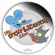 1 Dollar - Elizabeth II Itchy and Scratchy, Tuvalu, 2021 reverse image