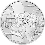 1 Dollar - Elizabeth II Marge and Maggie, Tuvalu, 2021 reverse image