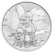 1 Dollar - Elizabeth II The Simpsons Family, Tuvalu, 2021 reverse image