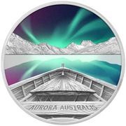 1 Dollar - Elizabeth II Aurora Australis, Tuvalu, 2022 reverse image