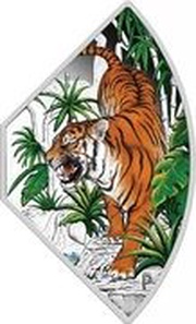 1 Dollar - Elizabeth II Year of the Tiger: Quadrant 2/4, Tuvalu, 2022 reverse image