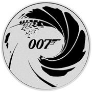 1 Dollar - Elizabeth II James Bond; Black Edition, Tuvalu, 2022 reverse image