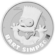 1 Dollar - Elizabeth II Bart Simpson, Tuvalu, 2022 reverse image