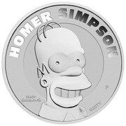 1 Dollar - Elizabeth II Homer Simpson, Tuvalu, 2022 reverse image