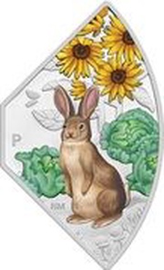 1 Dollar - Elizabeth II Posthumous; Year of the Rabbit: Quadrant 2/4, Tuvalu, 2023 reverse image