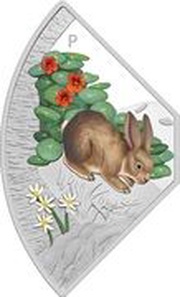 1 Dollar - Elizabeth II Posthumous; Year of the Rabbit: Quadrant 4/4, Tuvalu, 2023 reverse image