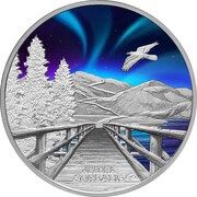 1 Dollar - Charles III Aurora Borealis, Tuvalu, 2023 reverse image