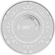 1 Dollar - Charles III Casino Royale: Casino Chip, Tuvalu, 2023 reverse image