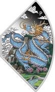 1 Dollar - Charles III Year of the Dragon: Quadrant 2/4, Tuvalu, 2024 reverse image
