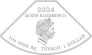 1 Dollar - Charles III Year of the Dragon: Quadrant 3/4 obverse image